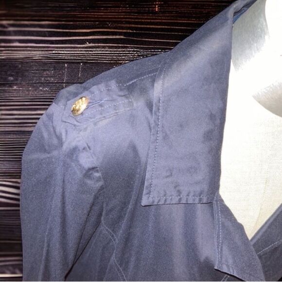 Patrizia Pepe Top Navy Blue Military Blazer Top Gold Buttons Size IT 42 US S EUC - Picture 12 of 16